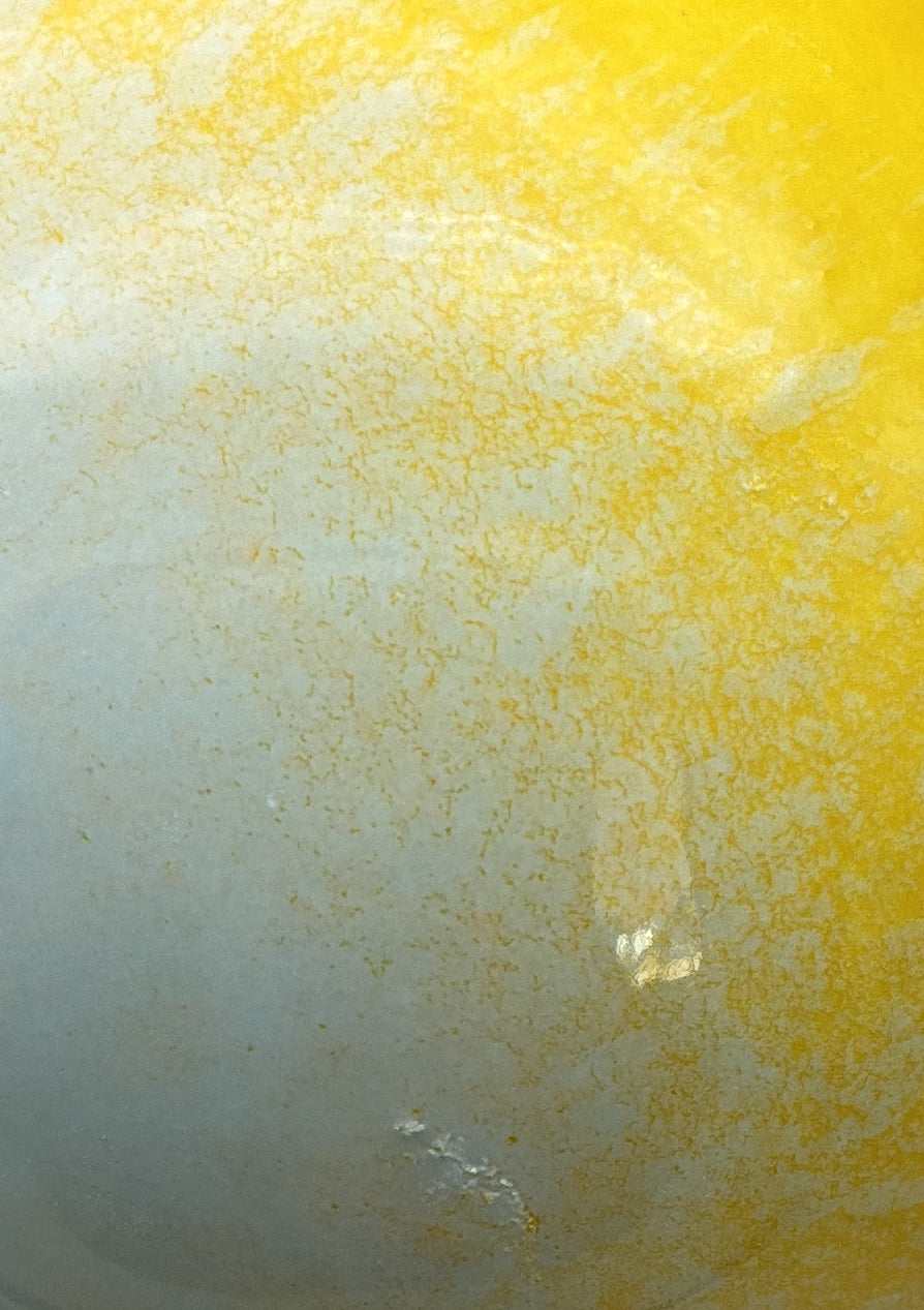 Suspension luminaire Ondine Bleu Cendrina - Jaune Soleil