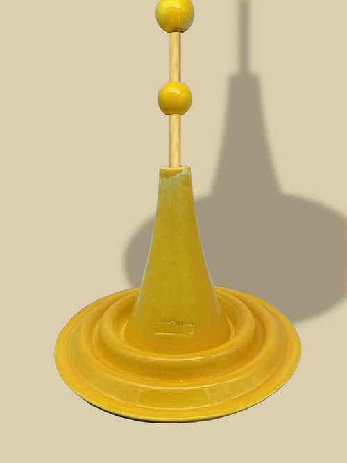 Petite suspension luminaire Ondine Jaune Soleil