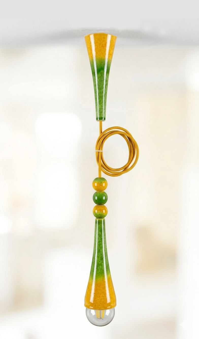 Suspension en céramique Brennan – Luminaire artisanal Cerâme